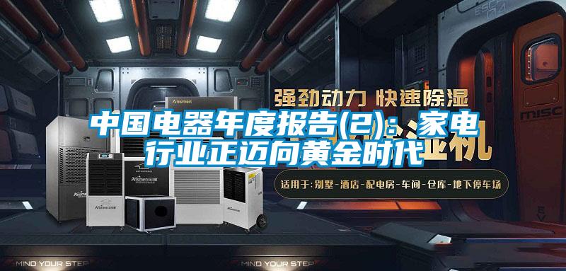 中國電器年度報告(2)：家電行業正邁向黃金時代