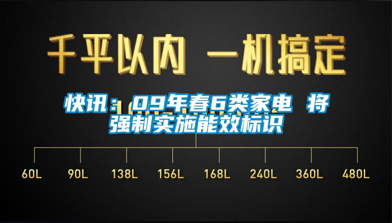 快訊：09年春6類家電 將強製實施能效標識