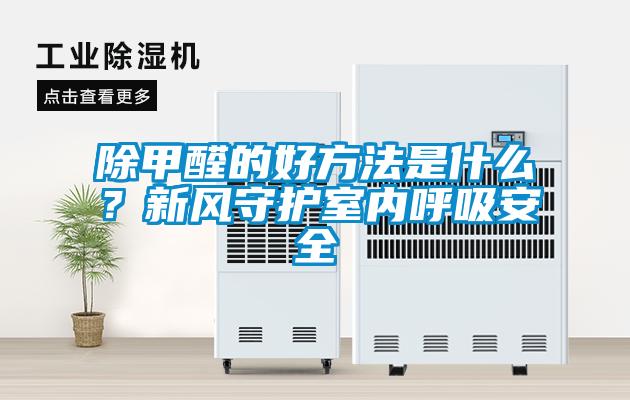 除甲醛的好方法是什麽？新風守護室內呼吸安全