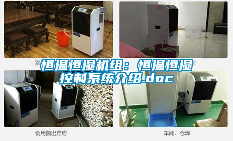 恒溫恒濕機組：恒溫恒濕控製係統介紹.doc