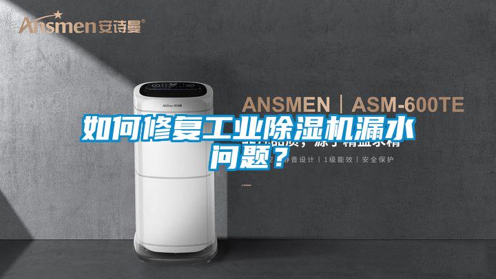 如何修複工業麻豆视频免费看漏水問題？
