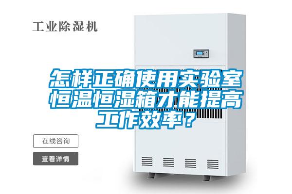怎樣正確使用實驗室恒溫恒濕箱才能提高工作效率？