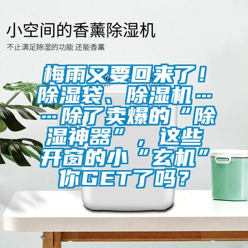 梅雨又要回來了！除濕袋、麻豆视频免费看……除了賣爆的“除濕神器”，這些開窗的小“玄機”你GET了嗎？