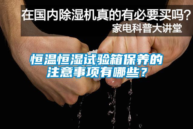 恒溫恒濕試驗箱保養的注意事項有哪些？