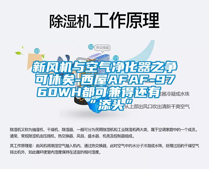 新風機與空氣淨化器之爭可休矣-西屋AFAF-9760WH都可兼得還有“添頭”