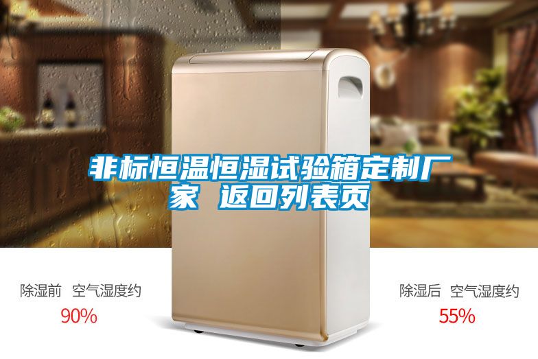非標恒溫恒濕試驗箱定製廠家 返回列表頁