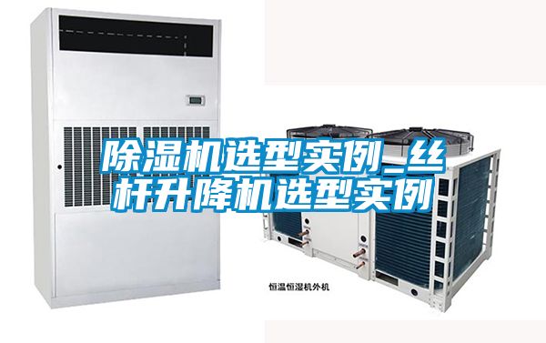 麻豆视频免费看選型實例_絲杆升降機選型實例